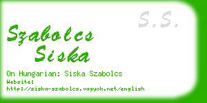 szabolcs siska business card